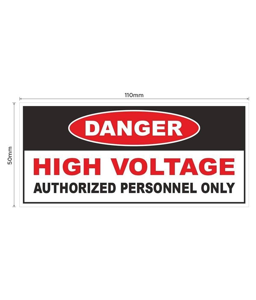 Rangvishwa Enterprises High Voltage Authorized Personnel Only Sticker Sticker ( 11 x 5 cms ) Rangvishwa Enterprises High Voltage Authorized Personnel Only Sticker Sticker ( 11 x 5 cms )