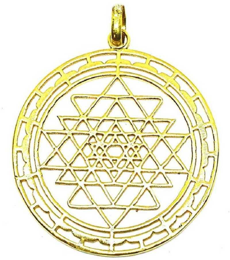     			Astrodidi Shree Yantra Pendant For Men And Women Spiritual Brass Shri Yantram Locket