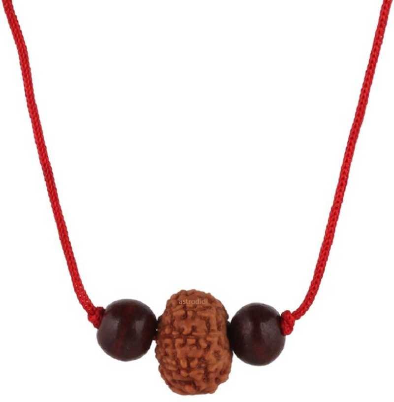     			Astrodidi 8 Mukhi Indonesian Java Rudraksha (Small Size) With Red Chandan Beads