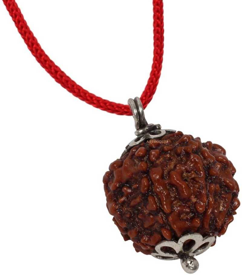     			Astrodidi 4 Mukhi Rudraksha With Silver Cap Pendant With Lab Certificate