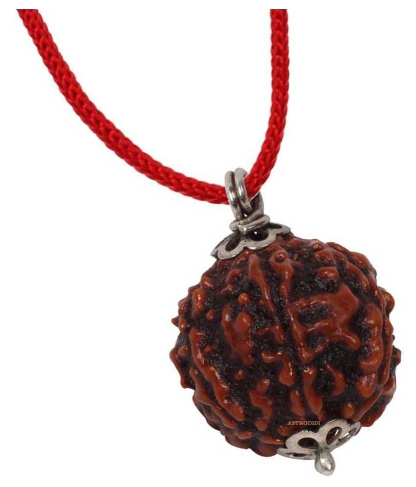     			Astrodidi 6 Mukhi Rudraksha Silver Pendant With Lab Certificate