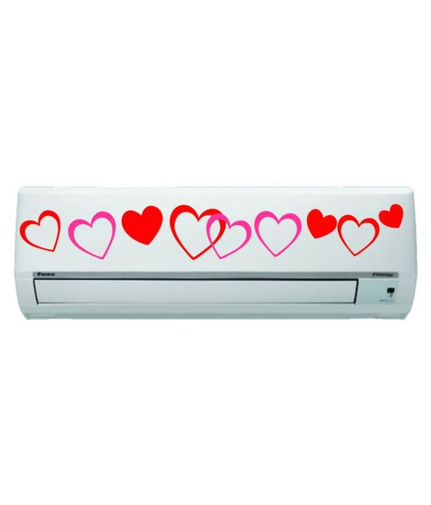 Decor Villa AC Sticker Split Air Conditioner Sticker Floral Sticker ( 21 x 91 cms )