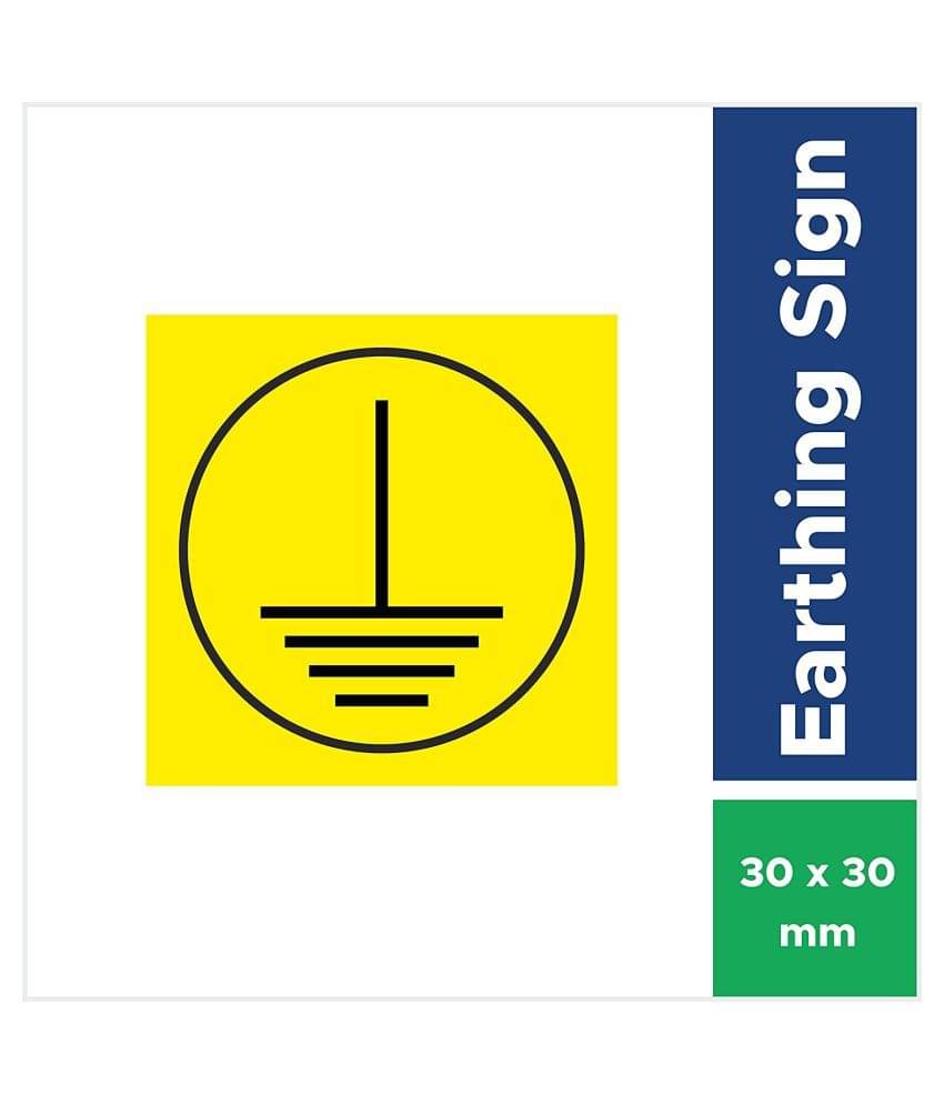     			Rangvishwa Enterprises Earthing Sticker - Self Adhesive Sticker Sticker ( 3 x 3 cms )