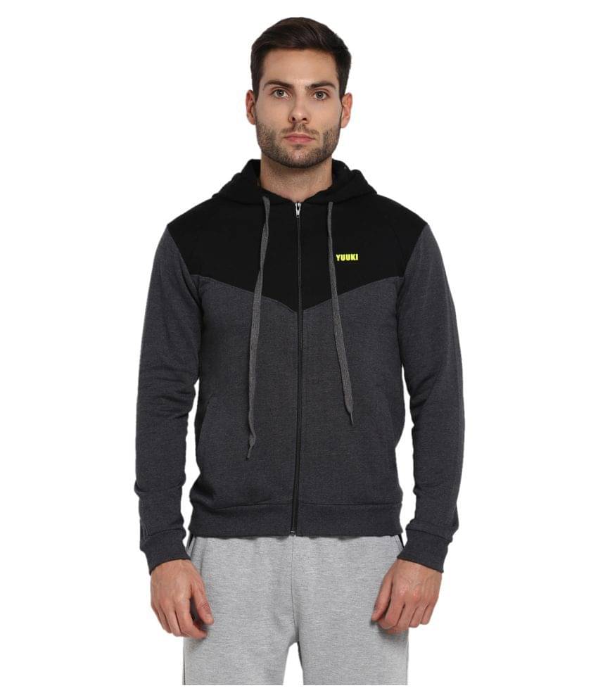     			YUUKI Black Polyester Jacket