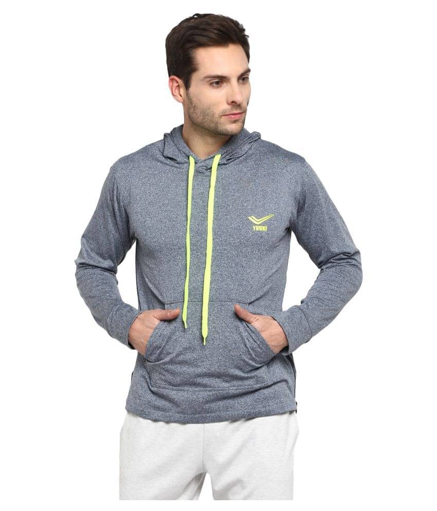 YUUKI Grey Polyester Fleece Sweatshirt YUUKI Grey Polyester Fleece Sweatshirt