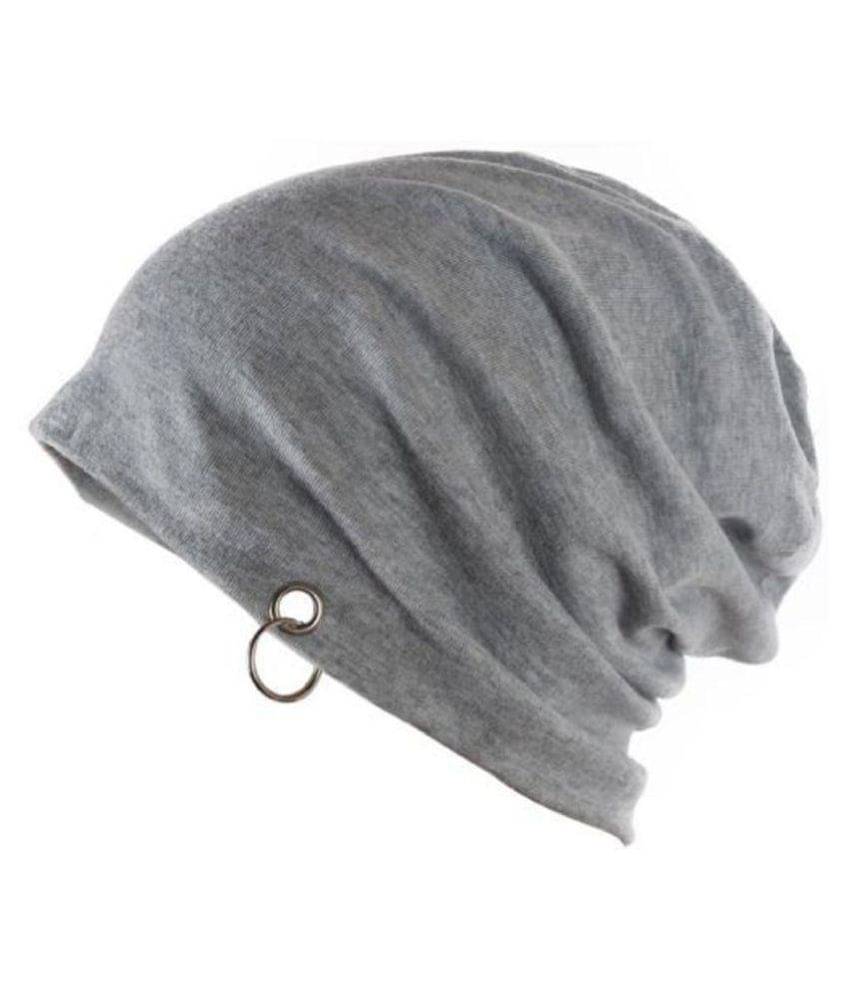     			Bolax Gray Plain Cotton Headwraps