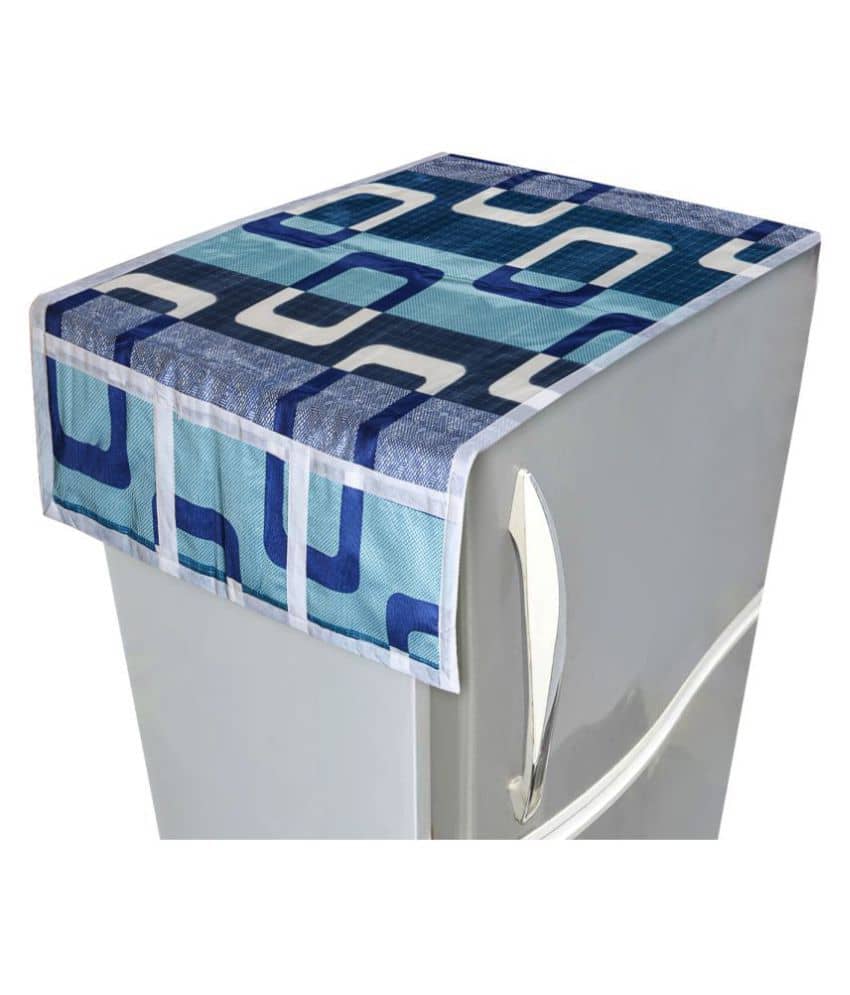 Fabolic Single Cotton Blue Fridge Top Cover