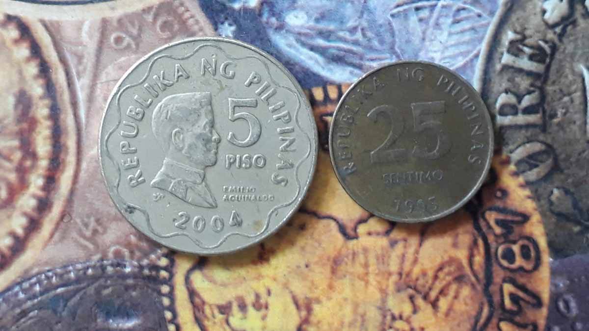     			PHILIPPINES - 2 DIFFERENT COINS SET inc. RARE / SCARCE ONES - CIRCULATED CONDITION - FOREIGN world Coin