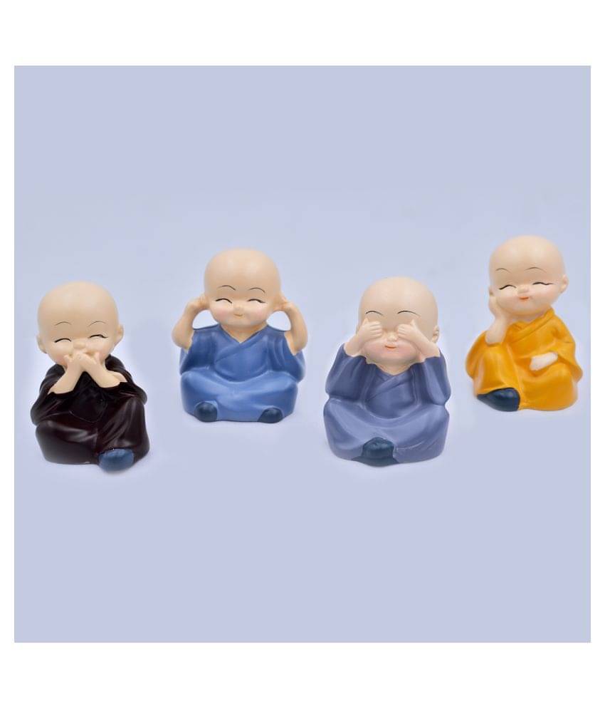     			Tanishka Exports Buddha Resin Buddha Idol 7 x 10 cms Pack of 4