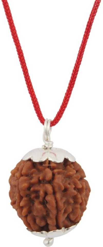     			Astrodidi 6 Mukhi Rudraksha Silver Pendant With Lab Certificate