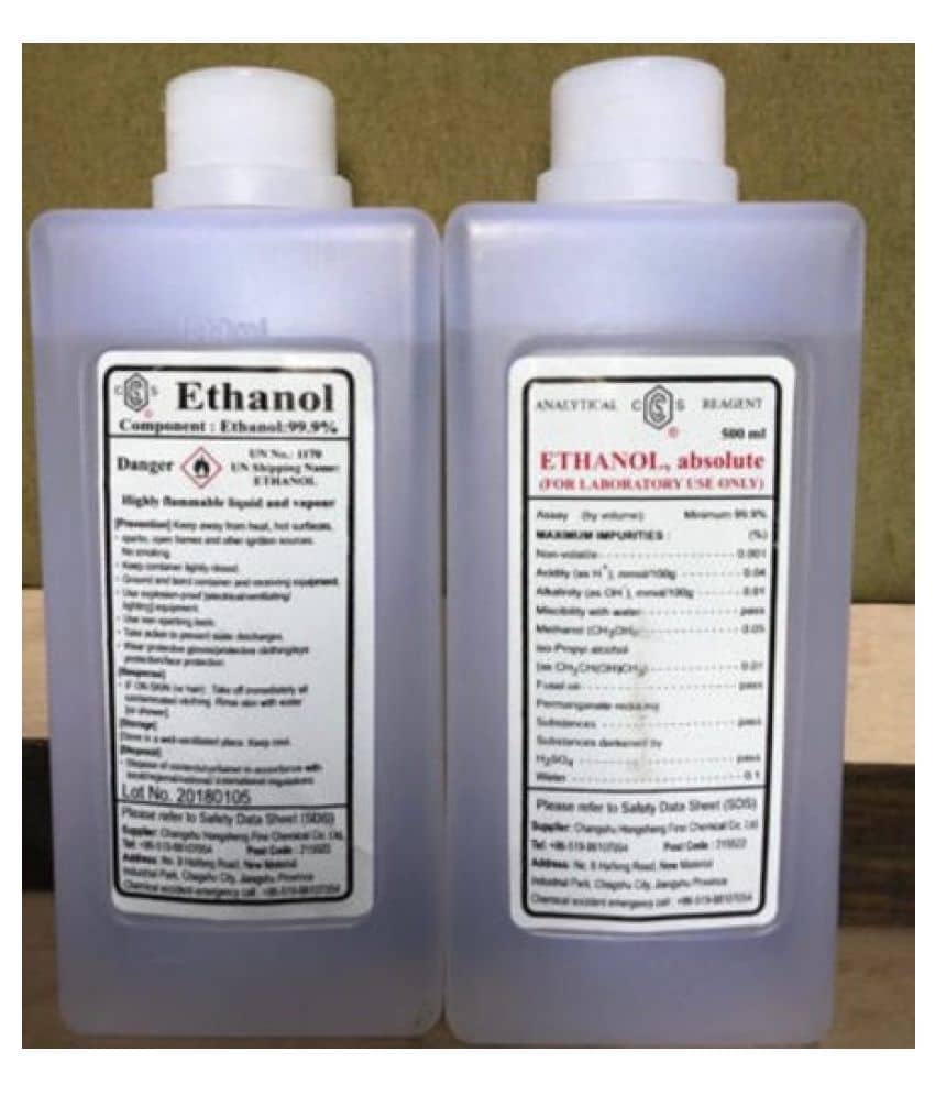 CHINA ETHANOL PACK OF 2 500ML*2 (ETHYL ABSOLUTE)