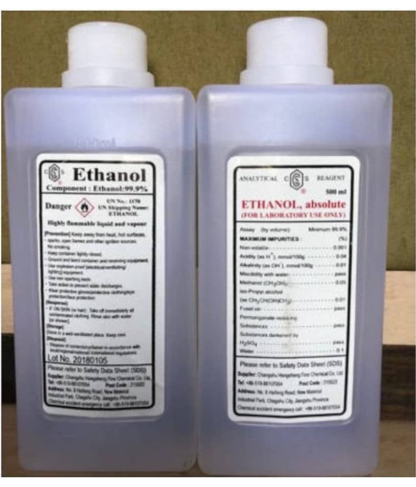 CHINA ETHANOL PACK OF 2 500ML*2 (ETHYL ABSOLUTE) - Stationery | Buy online on ZillyBuy