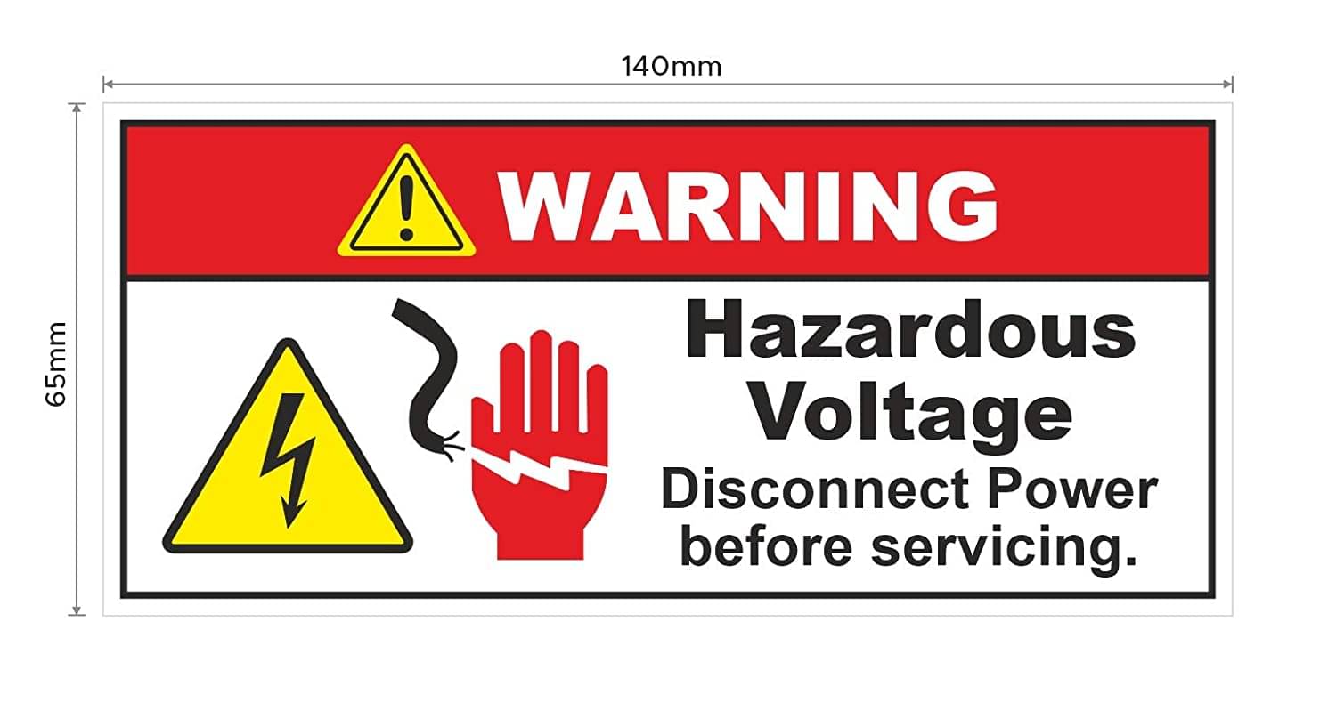 Rangvishwa Enterprises Disconnect Power before Servicing Sticker ( 14 x 6 cms ) Rangvishwa Enterprises Disconnect Power before Servicing Sticker ( 14 x 6 cms )