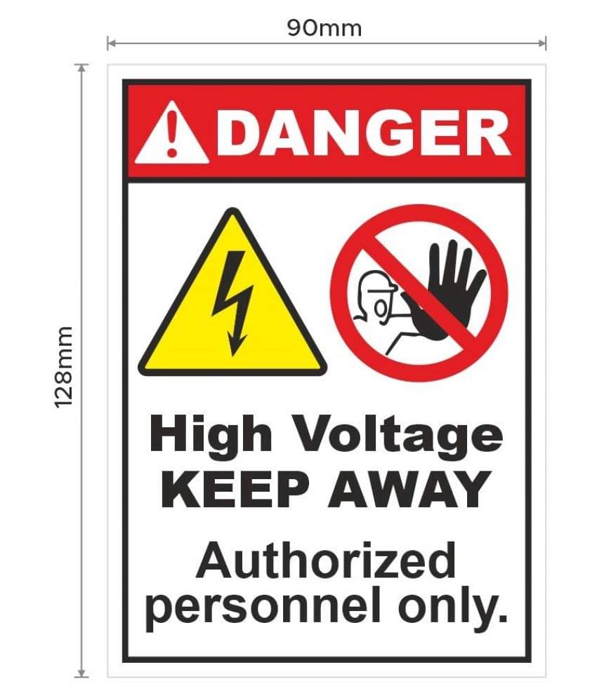 Rangvishwa Enterprises High Voltage Keep Away Authorized Personnel Sticker ( 12 x 9 cms ) Rangvishwa Enterprises High Voltage Keep Away Authorized Personnel Sticker ( 12 x 9 cms )