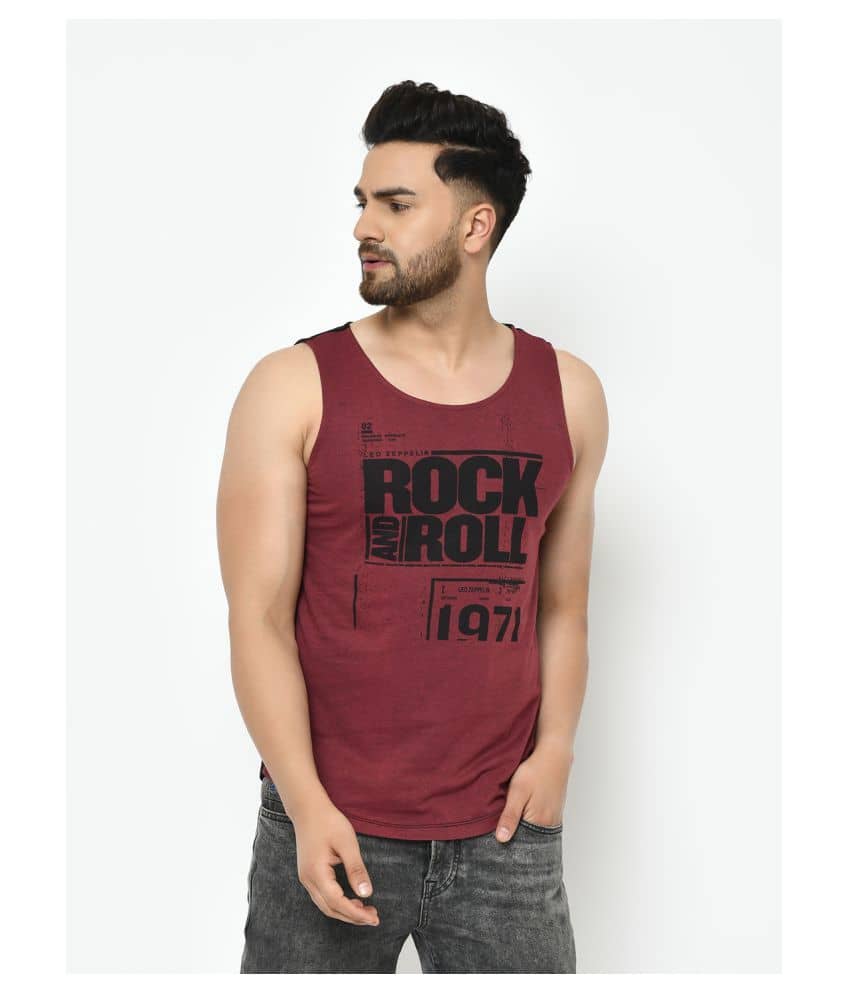 Rigo - Maroon Cotton Slim Fit Men's Sports T-Shirt ( Pack of 1 )