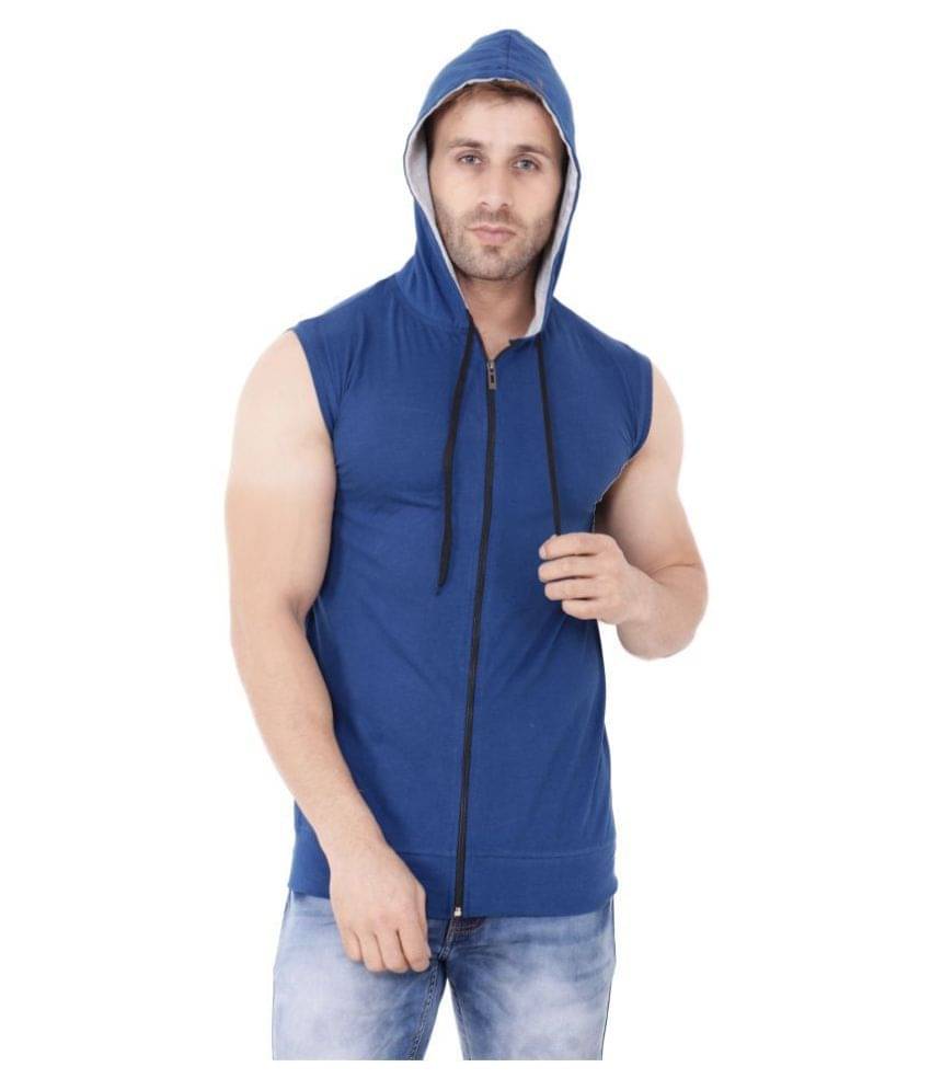 Tfurnish Cotton Blend Blue Solids T-Shirt Tfurnish Cotton Blend Blue Solids T-Shirt