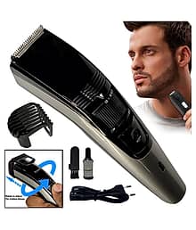 P Chargable Waterproof Men's Electric Cordless Bread Mustache Professional Trimmer Pocket Hair Clipper ( Black )