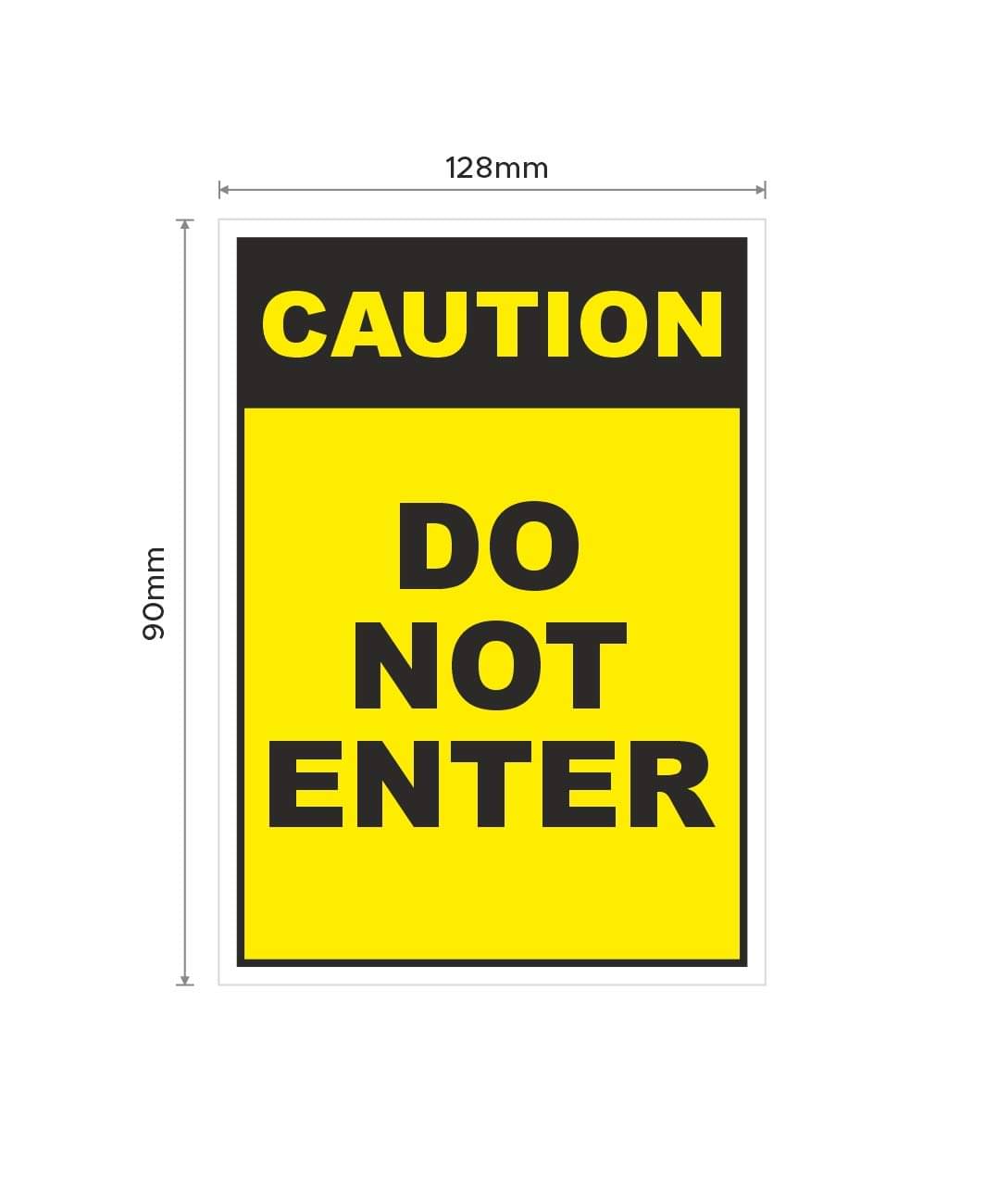 Rangvishwa Enterprises Caution Do Not Enter Sticker ( 9 x 12 cms ) Rangvishwa Enterprises Caution Do Not Enter Sticker ( 9 x 12 cms )