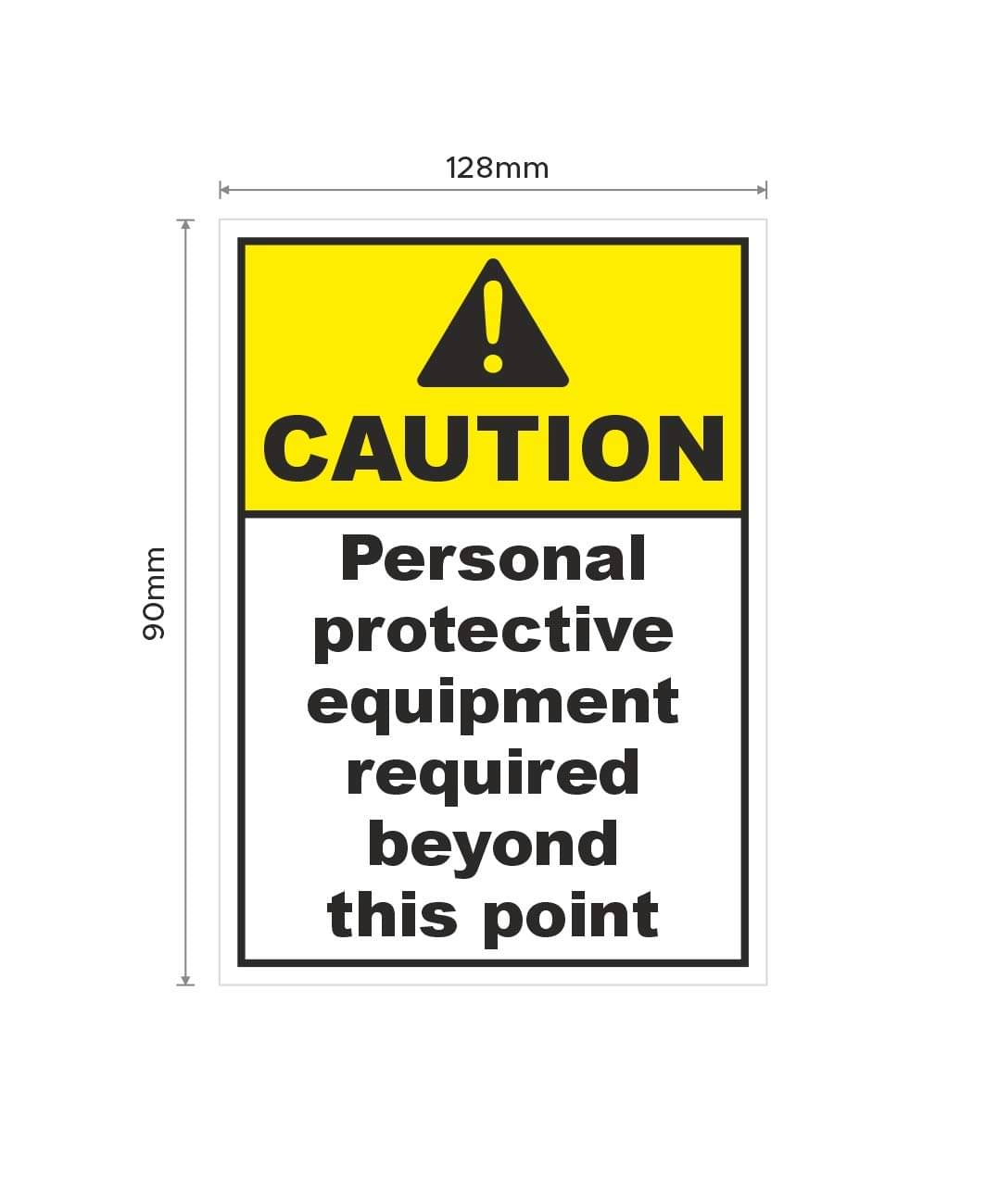     			Rangvishwa Enterprises Caution Personal Protective Equipment Sticker ( 9 x 12 cms )