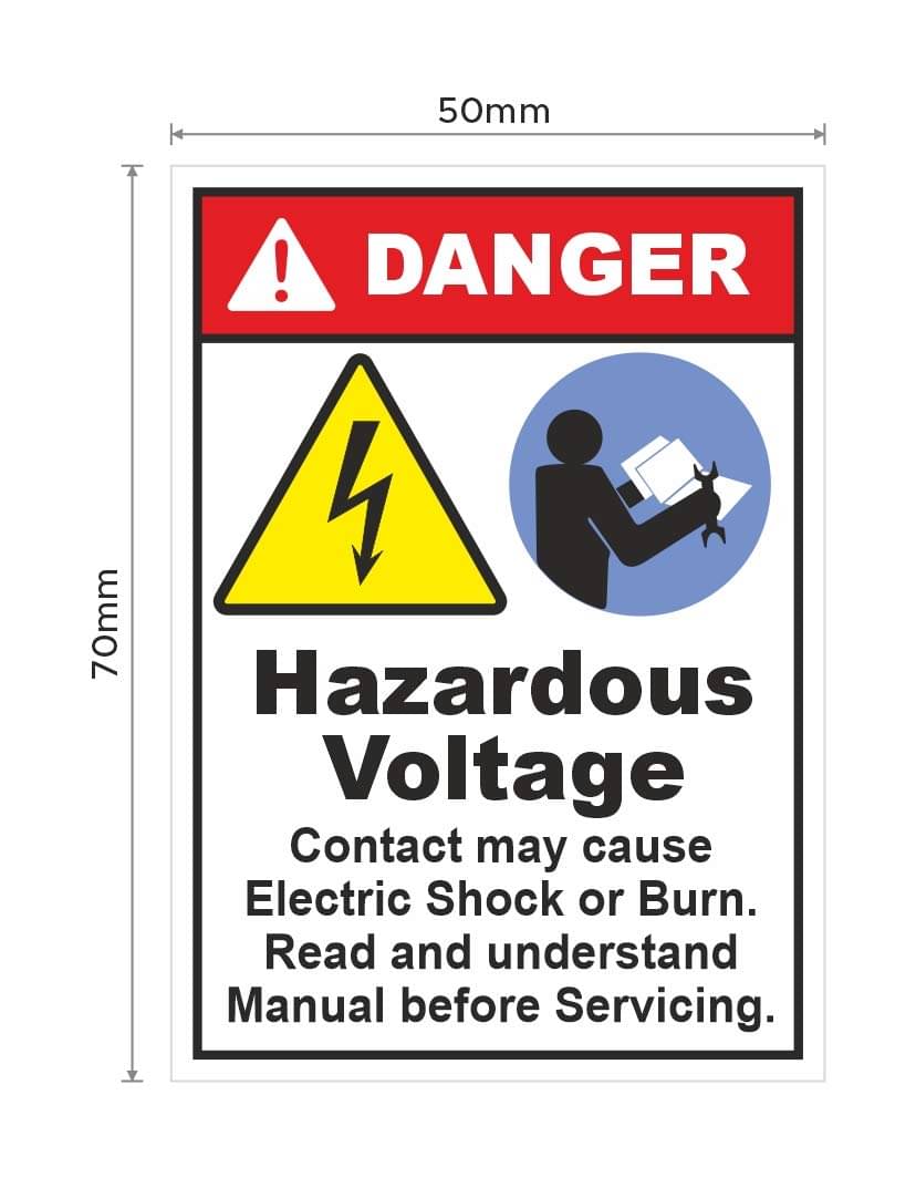 Rangvishwa Enterprises Hazardous Voltage Read and Understand Manual Sticker ( 5 x 7 cms ) Rangvishwa Enterprises Hazardous Voltage Read and Understand Manual Sticker ( 5 x 7 cms )