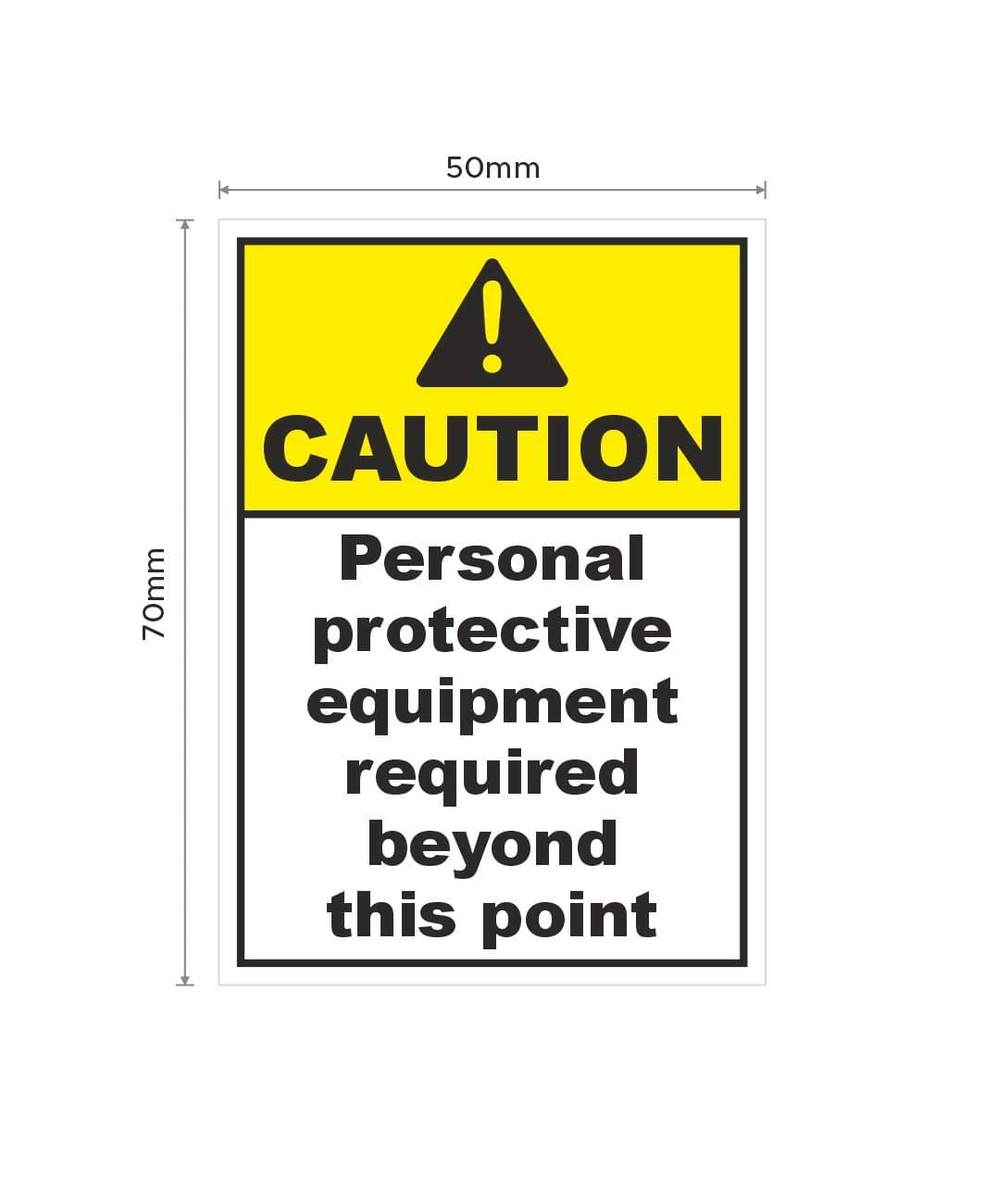 Rangvishwa Enterprises PPE Required Beyond This Point Sticker ( 5 x 7 cms ) Rangvishwa Enterprises PPE Required Beyond This Point Sticker ( 5 x 7 cms )