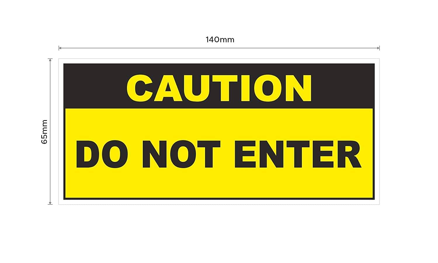 Rangvishwa Enterprises Caution Sign Do Not Enter Sticker ( 14 x 6 cms ) Rangvishwa Enterprises Caution Sign Do Not Enter Sticker ( 14 x 6 cms )