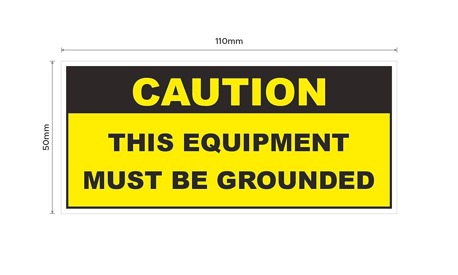 Rangvishwa Enterprises Caution Sign This Equipment Must Be Grounded Sticker ( 11 x 5 cms ) Rangvishwa Enterprises Caution Sign This Equipment Must Be Grounded Sticker ( 11 x 5 cms )