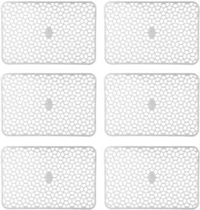 Revexo Set of 6 PVC White Fridge Mats Revexo Set of 6 PVC White Fridge Mats