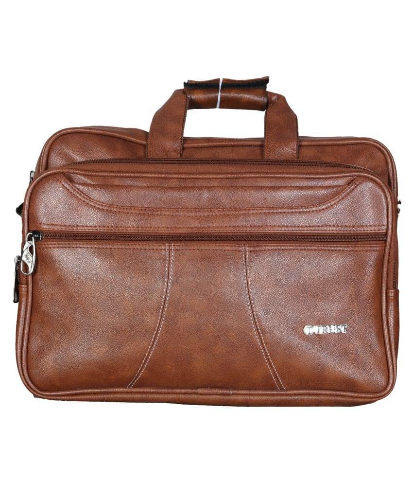     			Trust Tan P.U. Office Messenger Bag
