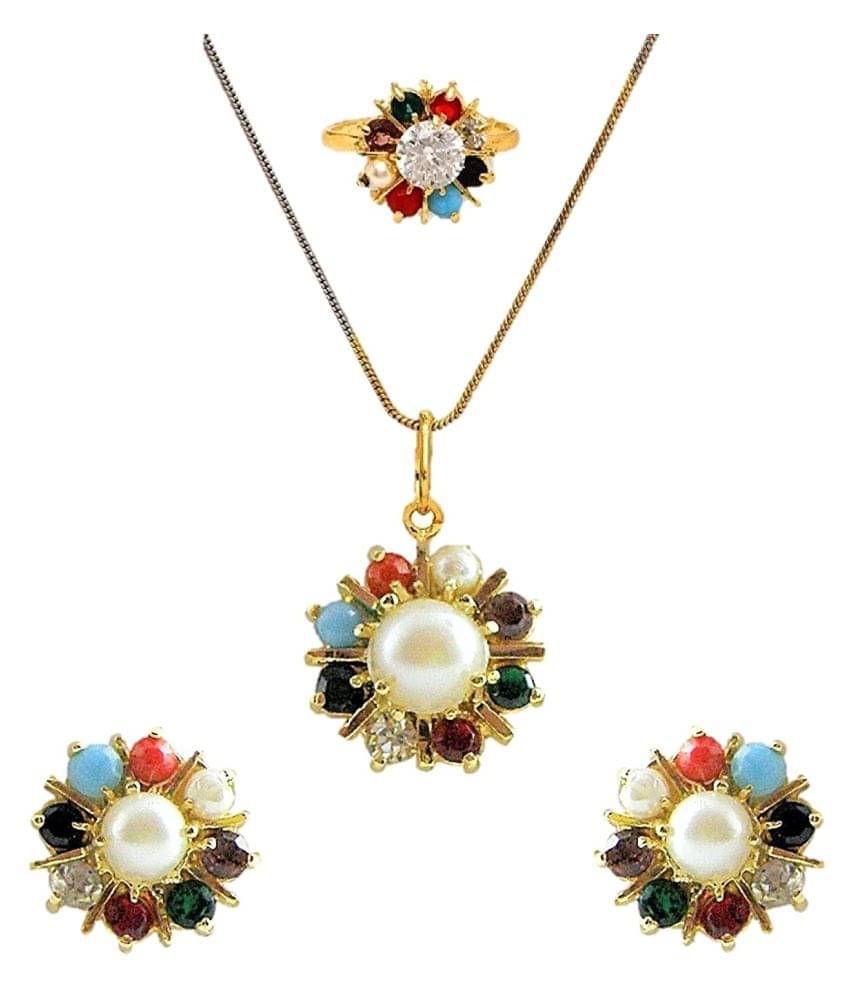 Sunhari Jewels - Multi Color Pendant set ( Pack of 1 ) Sunhari Jewels - Multi Color Pendant set ( Pack of 1 )