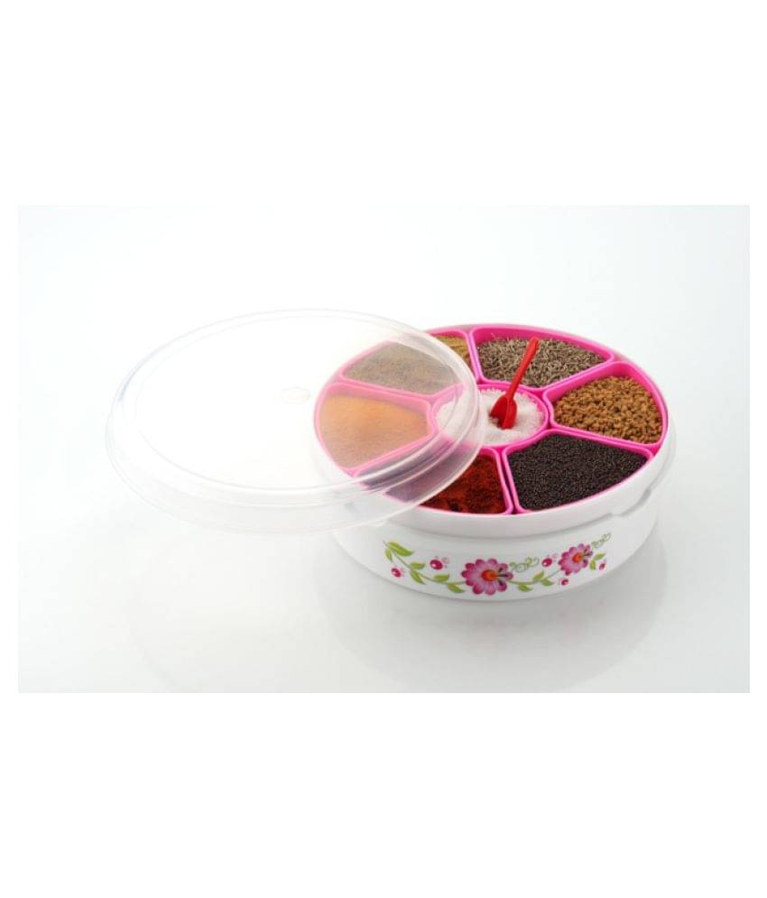 Analog Kitchenware Spice / Masala Box Polycarbonate Spice Container Set of 7 250 mL Analog Kitchenware Spice / Masala Box Polycarbonate Spice Container Set of 7 250 mL