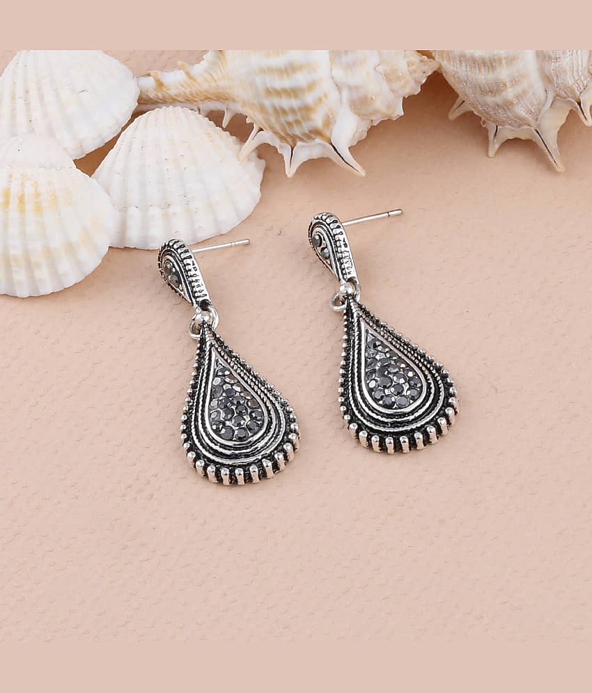 SILVER SHINE Oxidised silver Party Wear Dangle Earring For Women Girl - Earrings | Buy online on ZillyBuy