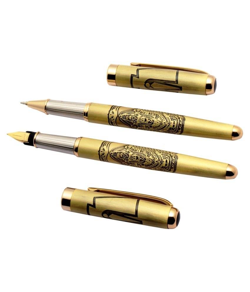     			LORD BALAJI Special Edition 18 CT GOLD PLATED Fountain & Ballpoint Pen Set