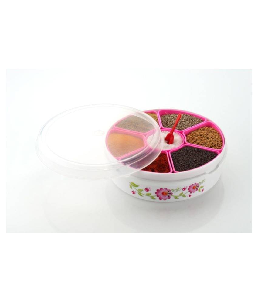 Analog kitchenware Spice / Masala Box Polycarbonate Spice Container Set of 7 250 mL Analog kitchenware Spice / Masala Box Polycarbonate Spice Container Set of 7 250 mL