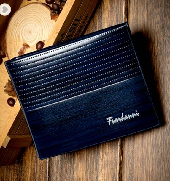     			Fuerdanni Leather Blue Casual Regular Wallet