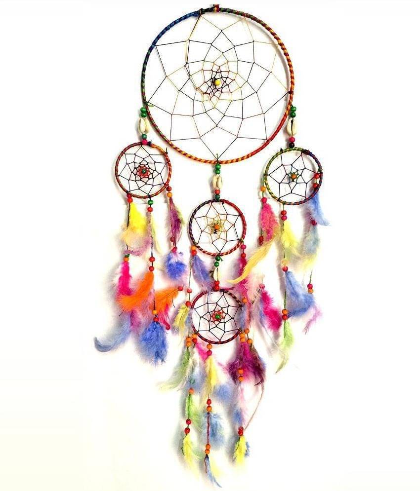 jsk collection Feather Multicolour Dream Catcher - Pack of 1 ( X cms )     			jsk collection Feather Multicolour Dream Catcher - Pack of 1 ( X cms )