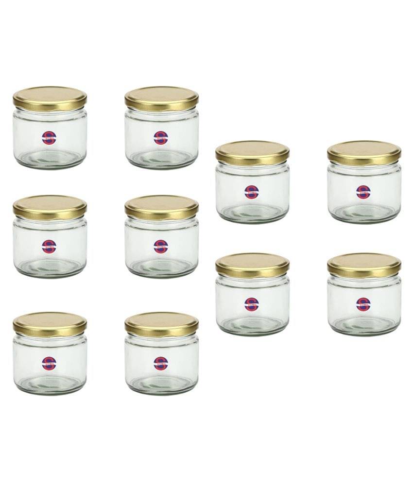AFAST Transparent Jar Glass Oil Container/Dispenser Set of 10 300 mL AFAST Transparent Jar Glass Oil Container/Dispenser Set of 10 300 mL
