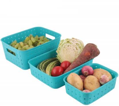    			Analog kitchenware Fruit & Veg. Basket Polyproplene Food Container Set of 3 900 mL