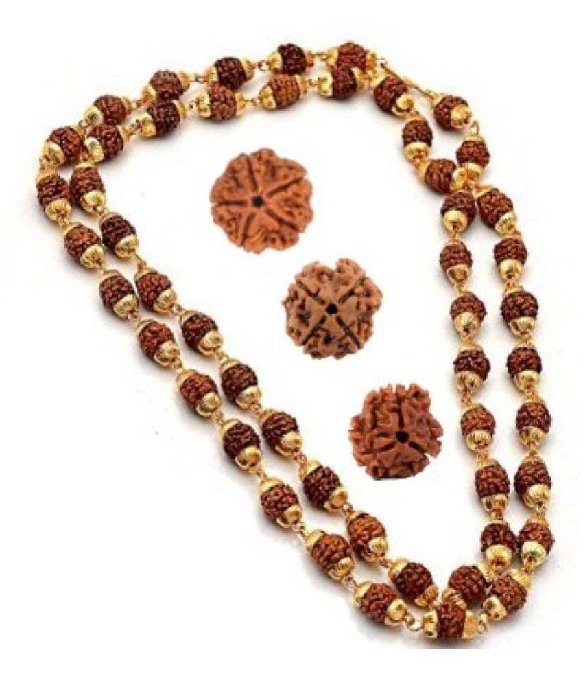     			RUDRA DIVINE Wood Brown Contemporary Traditional None Necklace
