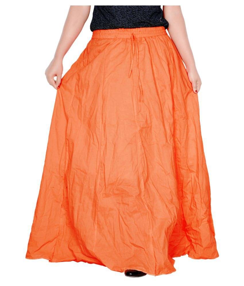     			Sttoffa Cotton Broomstick Skirt - Orange