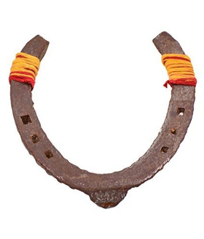     			RUDRADIVINE Iron Asli Kaale Ghode Ki Naal/Horse Shoe (Black Brown, Standard)
