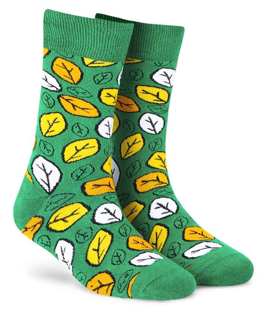     			Dynamocks Green Casual Full Length Socks Pack of 1