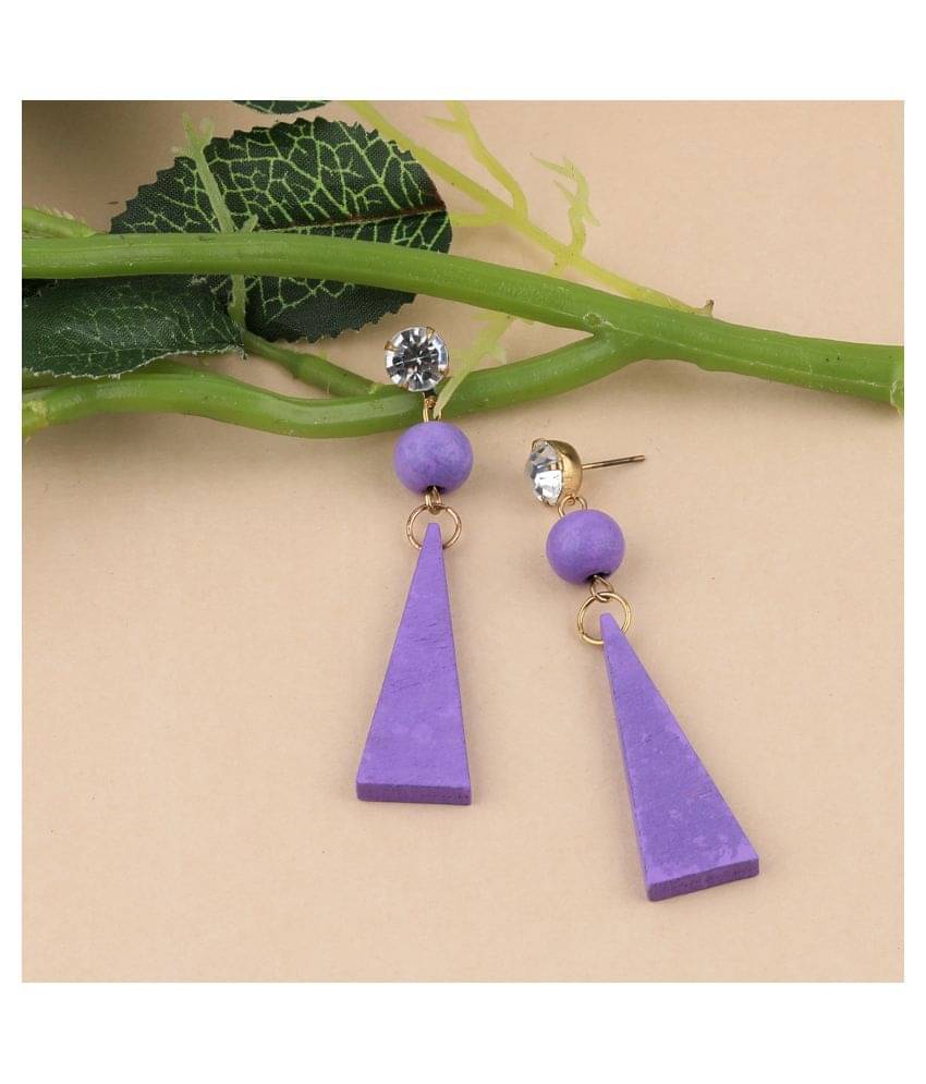 SILVER SHINE Designer Dangler Diamond Wooden Light Weight Earrings for Girls and Women. SILVER SHINE Designer Dangler Diamond Wooden Light Weight Earrings for Girls and Women.