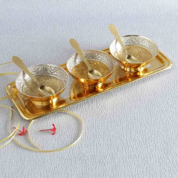     			Arsalan Silverplated Gold/Silver Plated Gift Item - Pack of 7