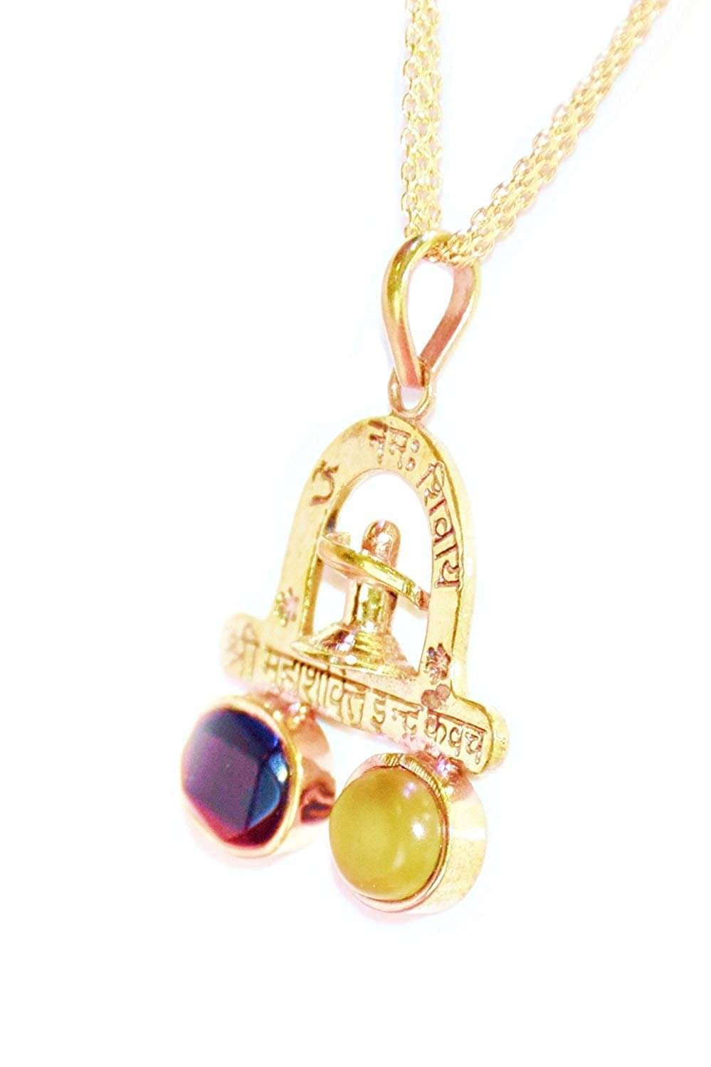 Non-Precious Metal Multi Color Kaal Sarp Yog Pendant with Gold plated chain and Red Thread for Men and Women 100% Original Cat’s Eye and Hessonite stones Non-Precious Metal Multi Color Kaal Sarp Yog Pendant with Gold plated chain and Red Thread for Men and Women 100% Original Cat’s Eye and Hessonite stones