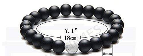 Onyx Bracelet with Howlite 9 mm Natural Reiki Healing Stone Bracelet Onyx Bracelet with Howlite 9 mm Natural Reiki Healing Stone Bracelet