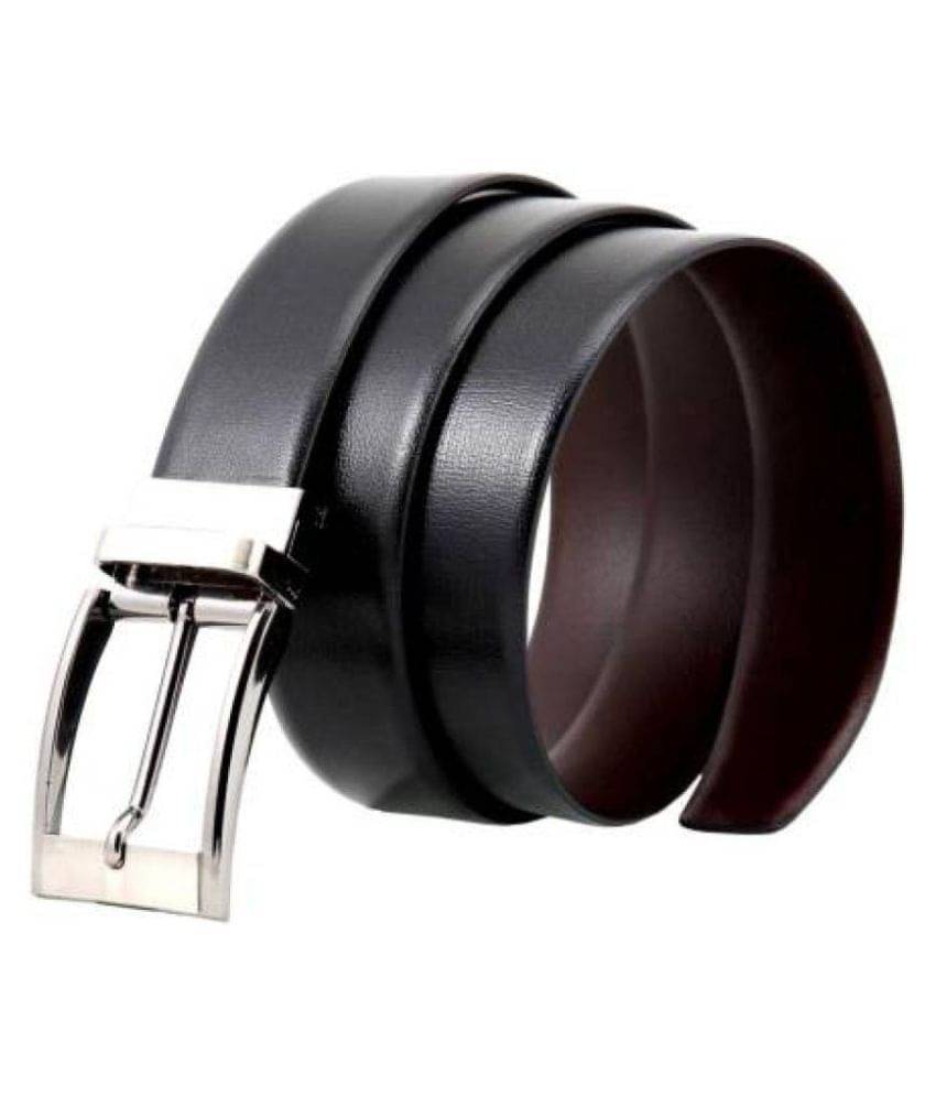     			Runsi Black Faux Leather Formal Belt