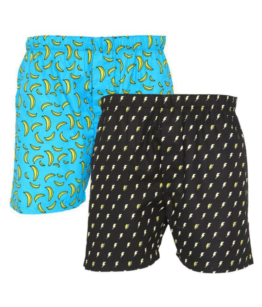 XYXX Pack of 2 Cotton Boxers For Men's ( Multi )