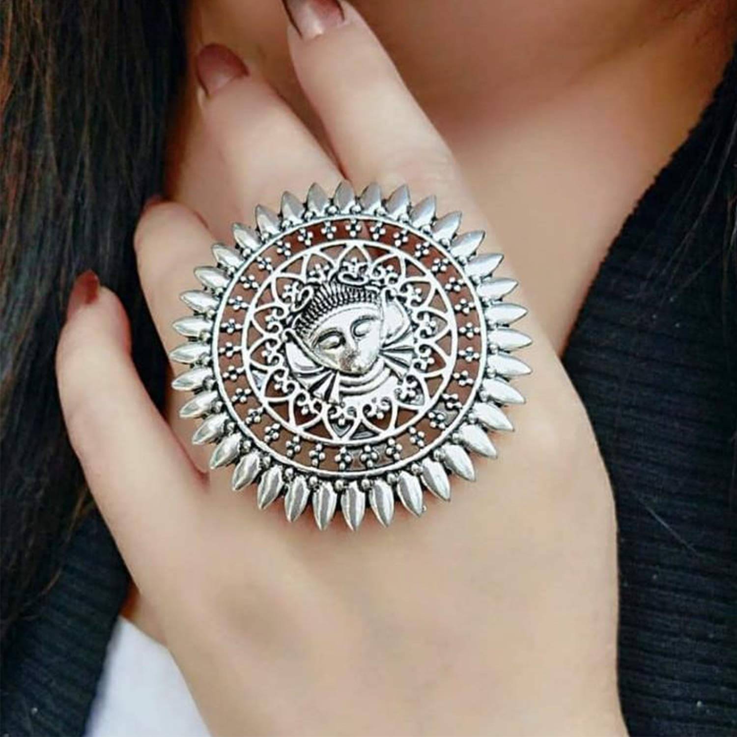 Sunhari Jewels- Silver Rings (Pack of 1) Sunhari Jewels- Silver Rings (Pack of 1)