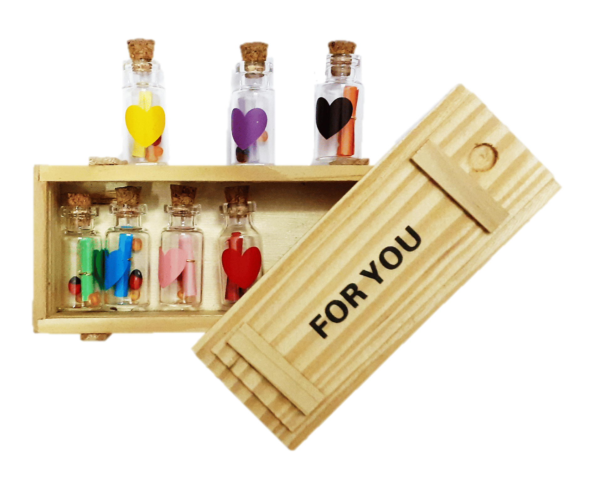 AFTERSTITCH Glass Valentine Hamper Multicolour - Pack of 7